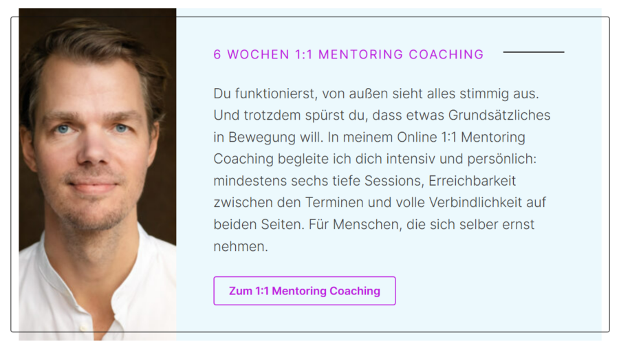 1:1 Mentoring Coaching