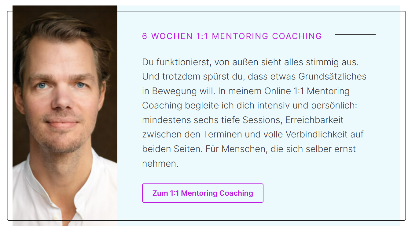 1:1 Mentoring Coaching